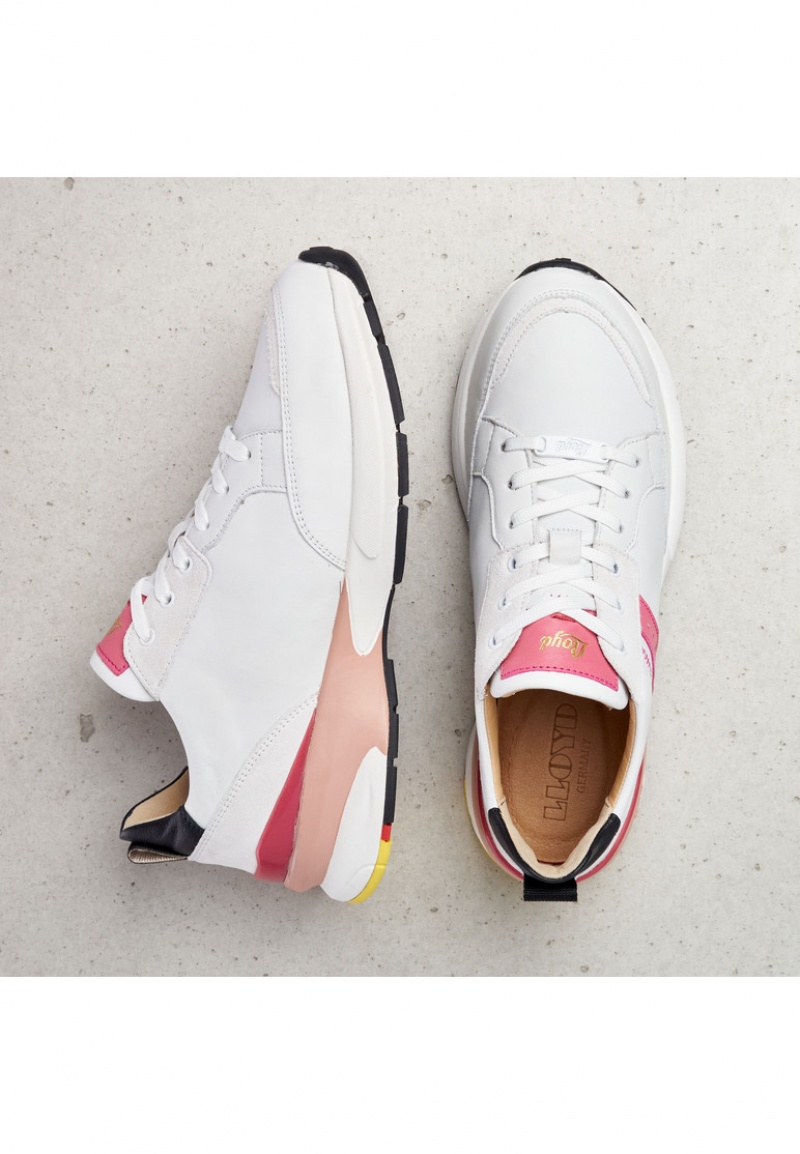 LLOYD SNEAKERS Naisten Tennarit Valkoinen Pinkki | FSE291834